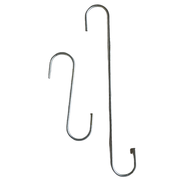 white s hooks for hanging plants Orchid Nerd Galvanized S-Hooks – 6", 12", 24" (10 Pack) for Hanging Orchid  Pots