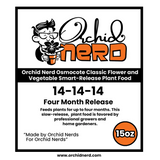 Orchid Nerd Osmocote 14-14-14 slow release fertilizer 15 oz for orchids, houseplants, and vegetables with balanced nutrients and 4-month feeding