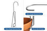 Orchid Nerd 6 Inch Single Clip-on Pot Hanger – 5 Pack