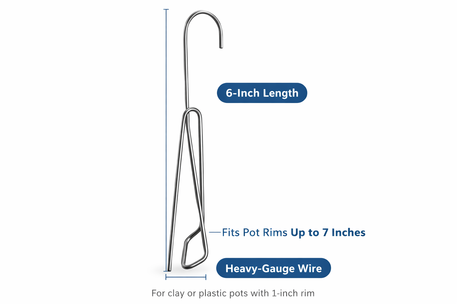 plant pot hanger clips Orchid Nerd 6 Inch Single Clip-on Pot Hanger – 5 Pack