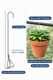 Orchid Nerd 12 Inch Single Clip-on Pot Hanger – 5 Pack