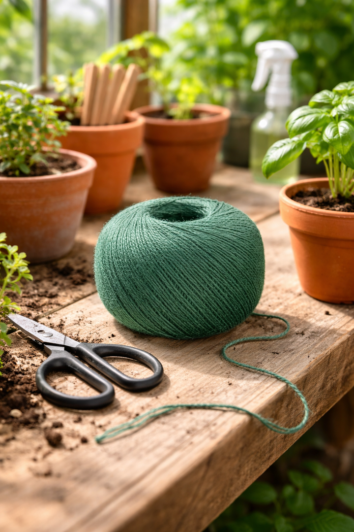 Orchid Nerd Green Cotton Gardening Twine – Ball 2 Pack (4-Ply, 1/6 lb, 800&