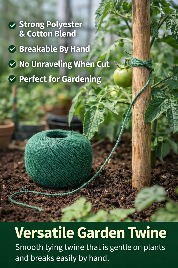 Orchid Nerd Green Cotton Gardening Twine – Ball 2 Pack (4-Ply, 1/6 lb, 800&