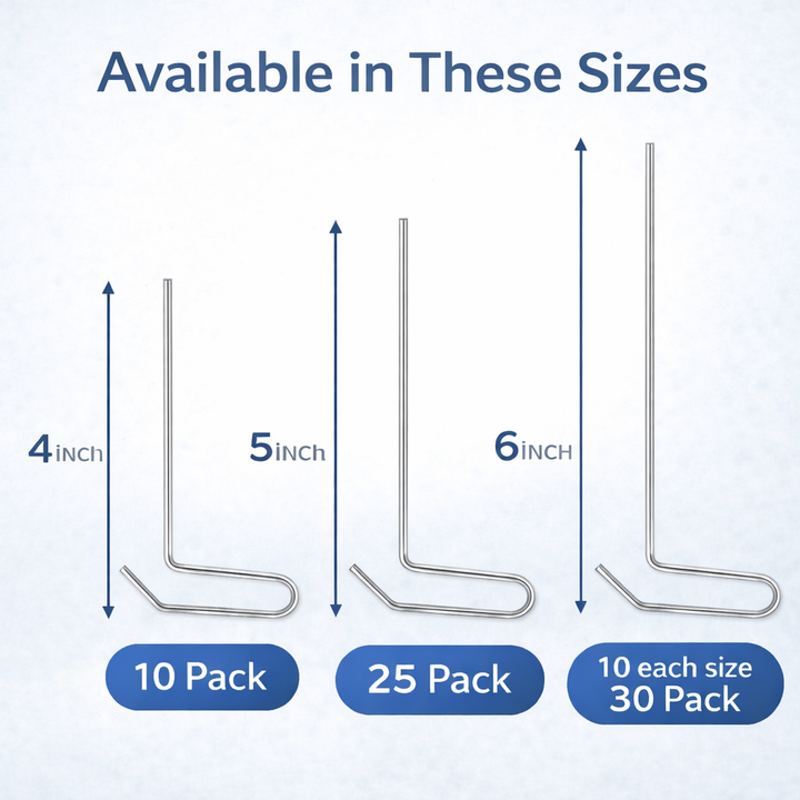 Orchid Nerd Galvanized Metal Rhizome Clips – 10 Pack, 25 Pack, or 30 Pack Variety