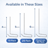 Orchid Nerd Galvanized Metal Rhizome Clips – 10 Pack, 25 Pack, or 30 Pack Variety