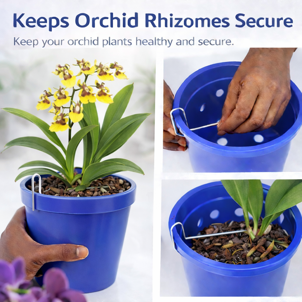 Orchid Nerd Galvanized Metal Rhizome Clips – 10 Pack, 25 Pack, or 30 Pack Variety
