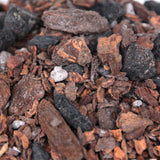 Orchid Nerd Grab & Grow Bag  filled with all-purpose orchid potting mix made from fir bark, charcoal, sponge rock, and coconut husk for repotting up to 5 orchids. Upclose