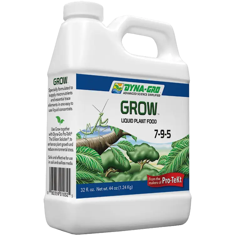 Superthrive Grow 7-9-5 quart size liquid fertilizer formerly Dyna-Gro for urea-free complete plant nutrition in soilHydroponic, and indoor growing