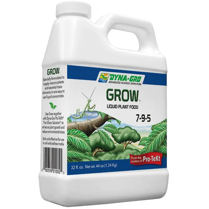 Superthrive Grow 7-9-5 quart size liquid fertilizer formerly Dyna-Gro for urea-free complete plant nutrition in soilHydroponic, and indoor growing