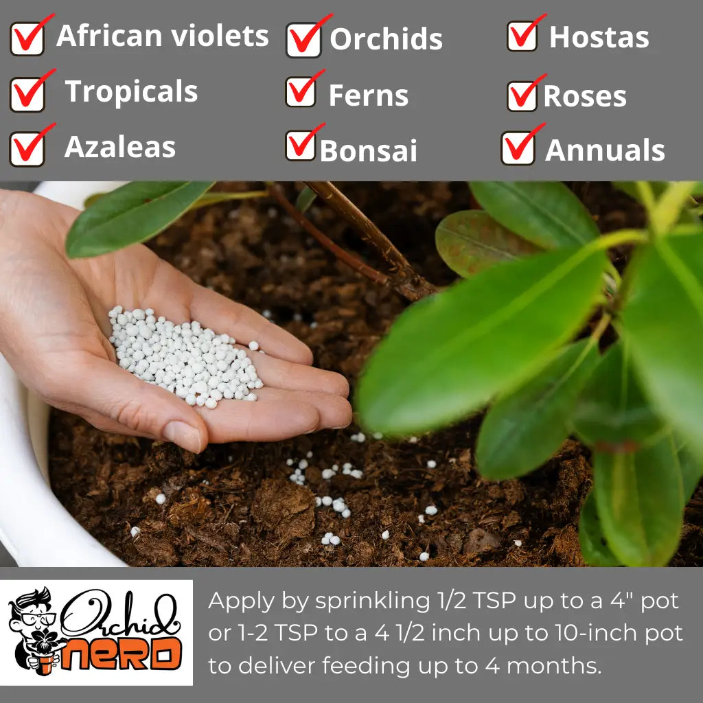 time release fertilizer for potted plants Orchid Nerd 11-2-12 All Purpose Slow Time Release Fertilizer 120 days 15