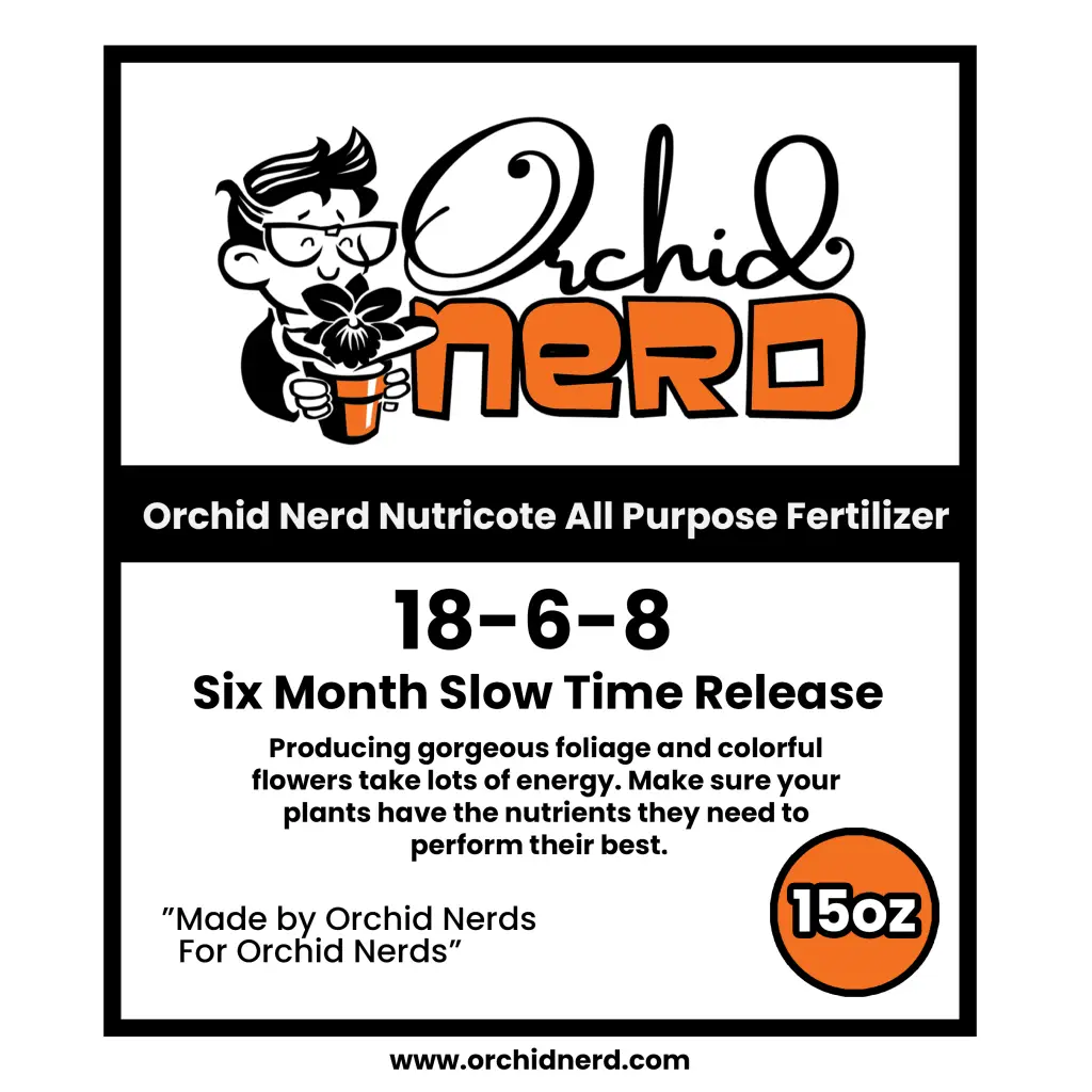 Orchid Nerd Nutricote 18-6-8 slow release fertilizer 15 oz for orchids and indoor  with balanced NPK and 180-day nutrient delivery