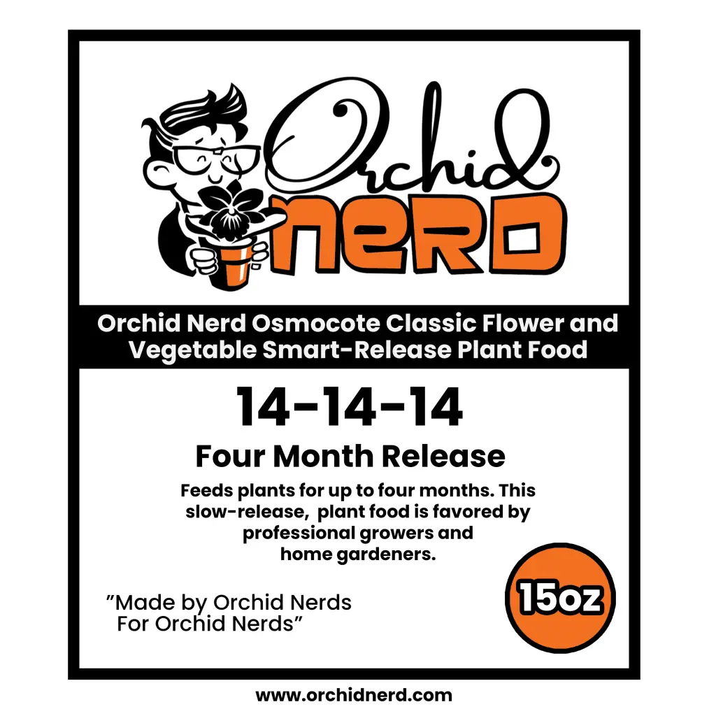 Orchid Nerd Osmocote 14-14-14 slow release fertilizer 15 oz for orchidsHouse, and vegetables with balanced nutrients and 4-month feeding