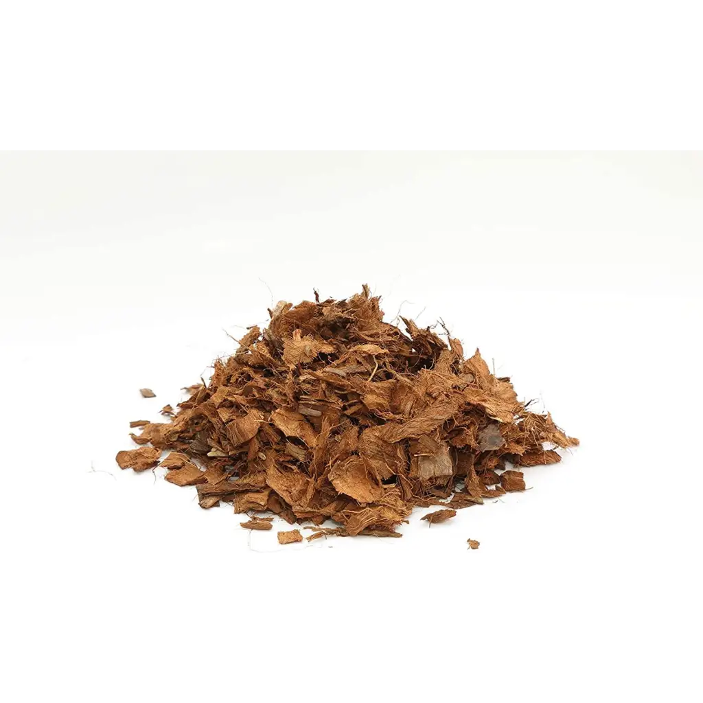 Orchid Nerd premium coconut husk chips 500g brick for orchids and tropical plants, medium cut ¼" to ⅝" for moisture retention and aeration.