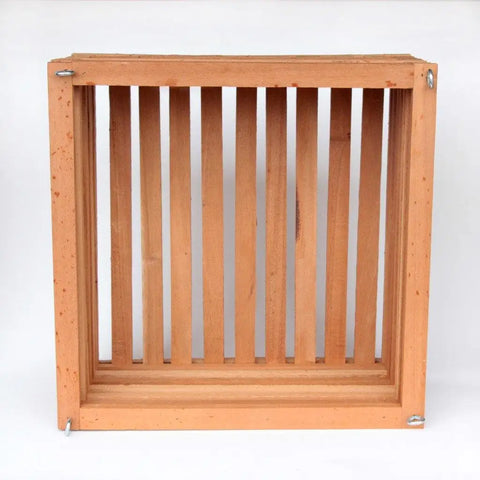 Grow Vandas in style with this 12" teakwood orchid basket. Handmade, rot-resistant, and breathable—perfect for epiphytes. Includes wire hanger.