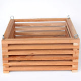 Square Wooden Basket 10 inch.