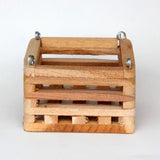 Square Wooden Basket 12 inch.