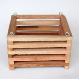 Square Wooden Basket 12 inch.