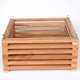Square Wooden Basket 12 inch.