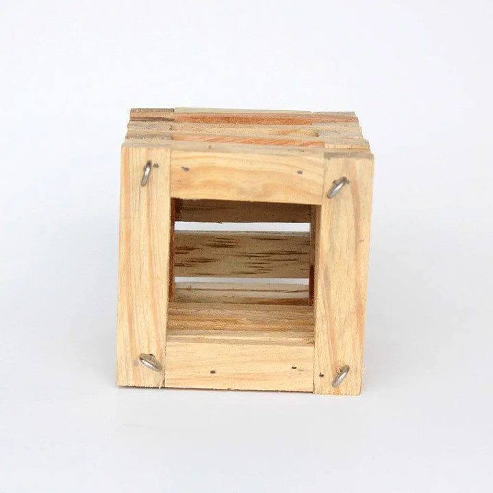 Square Wooden Basket 4 inch.