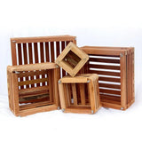 Square Wooden Basket 6 inch.
