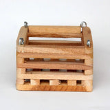 Square Wooden Basket 6 inch.